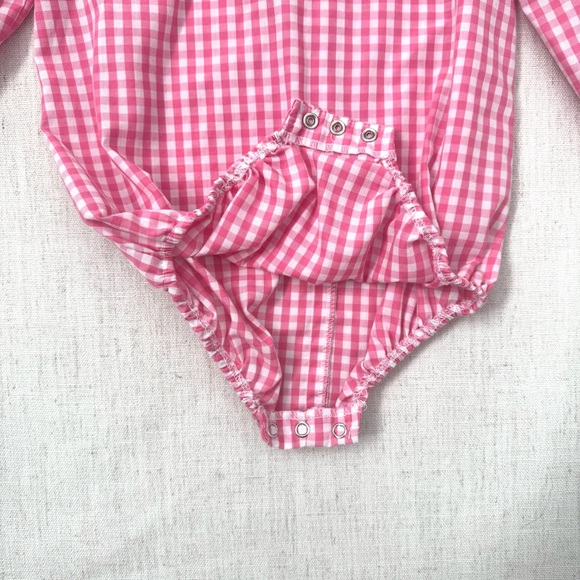 The Beaufort Bonnet Company Beatrice Bow Blouse Hampton Hot Pink Gingham 2T - Picture 3 of 10
